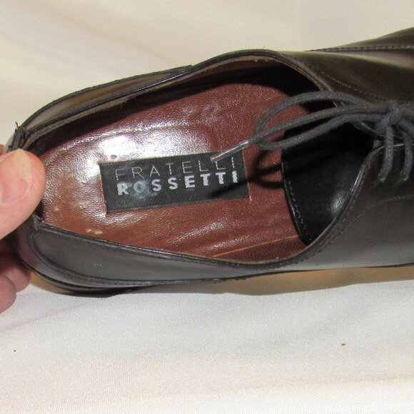 Fratelli Rossetti Black Derbys Size 9.5 Made in Italy Excellent Pre-Owned Cond. - Picture 11 of 11